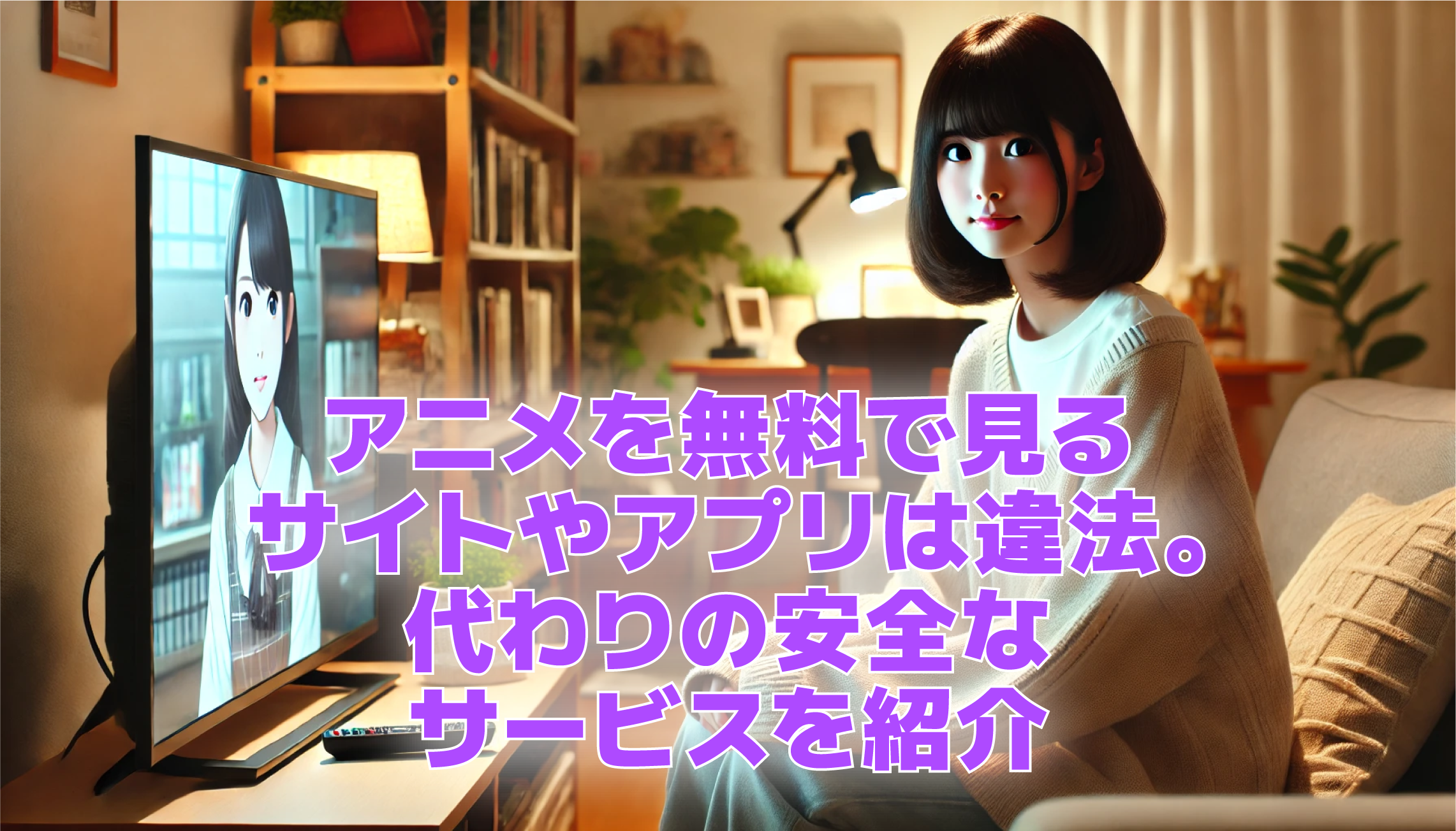 アニメを無料で見るサイトやアプリは違法。代わりの安全なサービスを紹介アイキャッチ